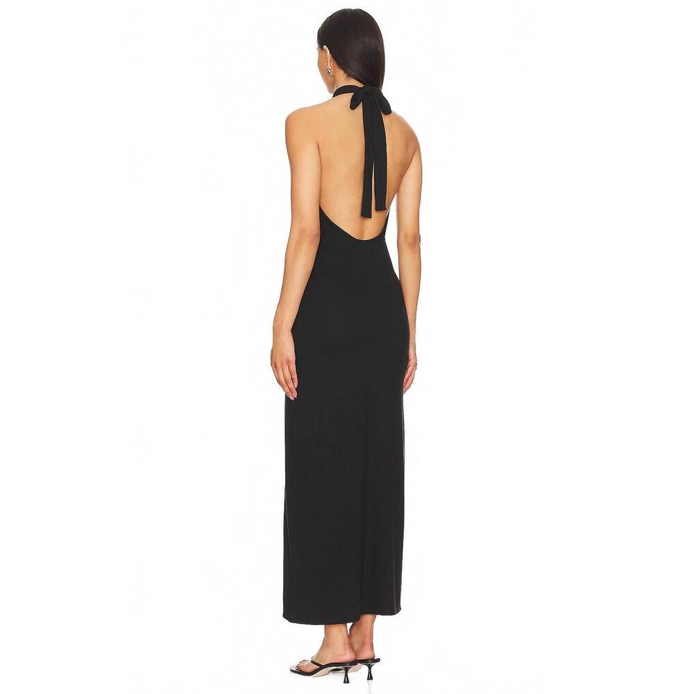 NEW LBLC THE LABEL faye halter dress in black - Picture 2 of 3